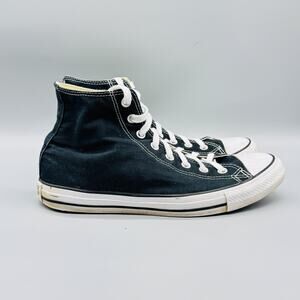 Converse Shoes Mens 10 Black Canvas Chuck Taylor All Star High Top Sneakers